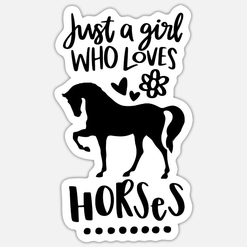 Pferde - Sticker Größe S (10 x 10 cm) - Mattweiß