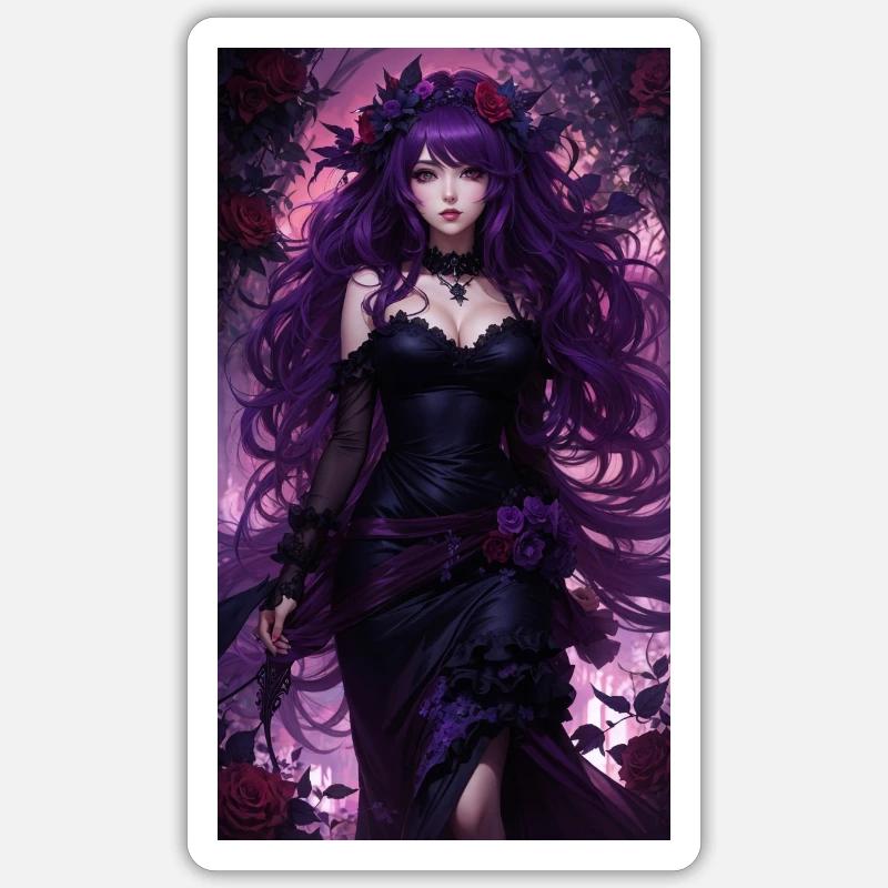Lady Mirror - Sticker Größe S (10 x 10 cm) - Mattweiß