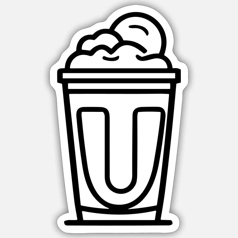 Milchshake Sticker Größe S (10 x 10 cm)