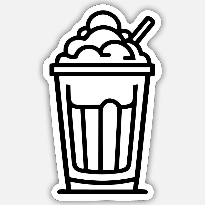 Milchshake Sticker Größe S (10 x 10 cm)