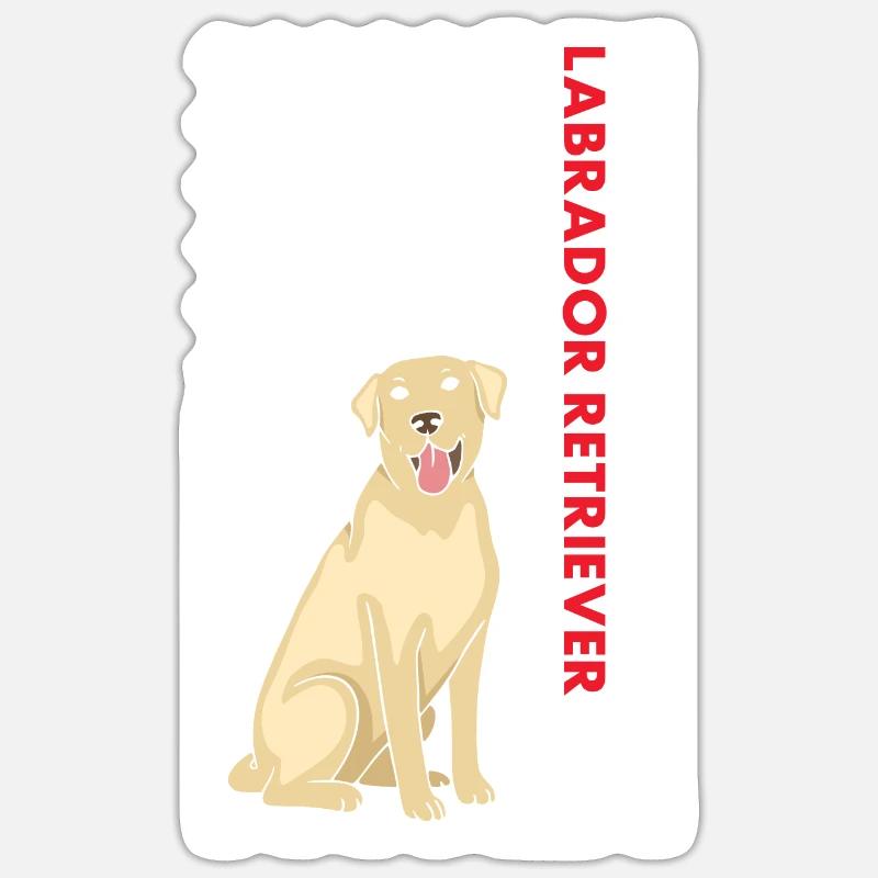 Labrador Retriever Us Flag - Sticker size S (10 x 10 cm) - white matte