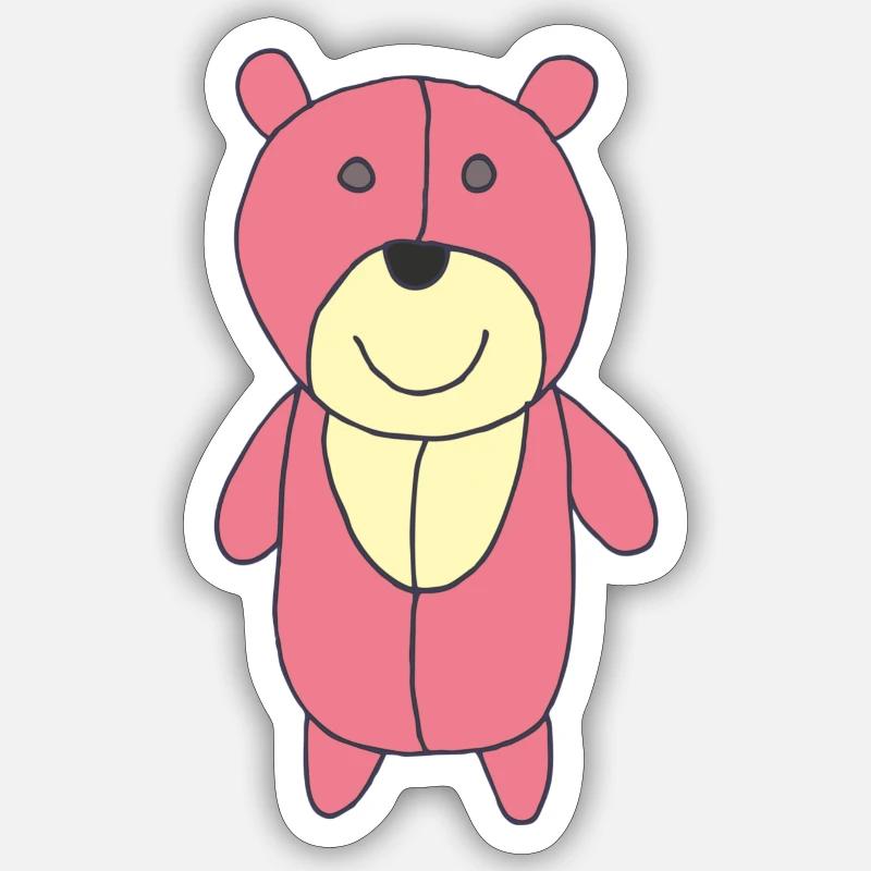 Bear Pink - Sticker size S (10 x 10 cm) - white matte