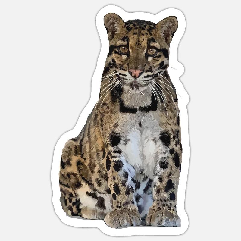 Panthère nébuleuse Sticker taille S (10 x 10 cm)