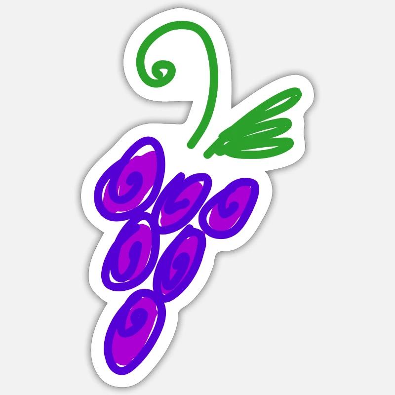 grape - Sticker size S (10 x 10 cm) - white matte
