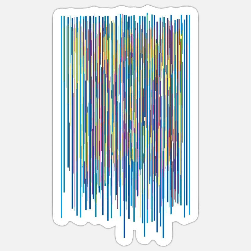 Colors Stripe Pattern - Vertical Structure Sticker size S (10 x 10 cm)