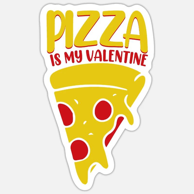 Pizza - Sticker size S (10 x 10 cm) - white matte