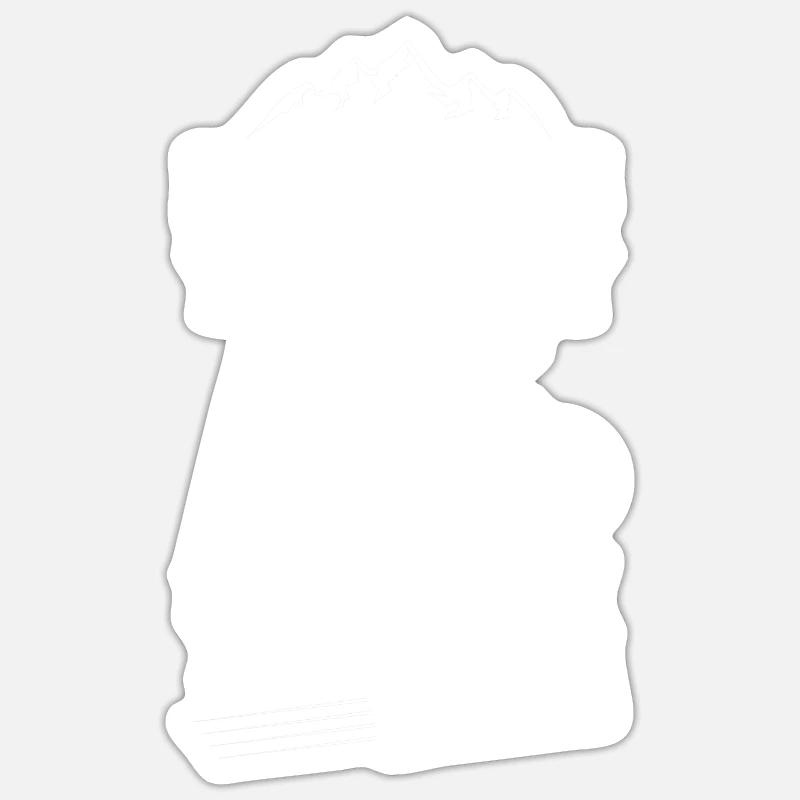 Downhill Biker MTB Geschenk - Sticker Größe S (10 x 10 cm) - Mattweiß