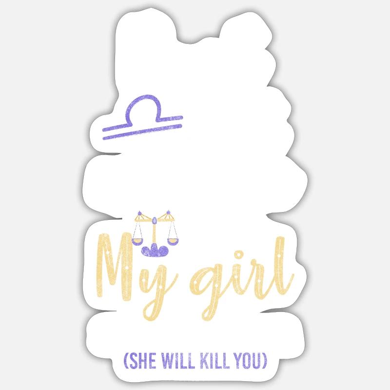 Constellation Balance Astro - Sticker taille S (10 x 10 cm) - blanc mat