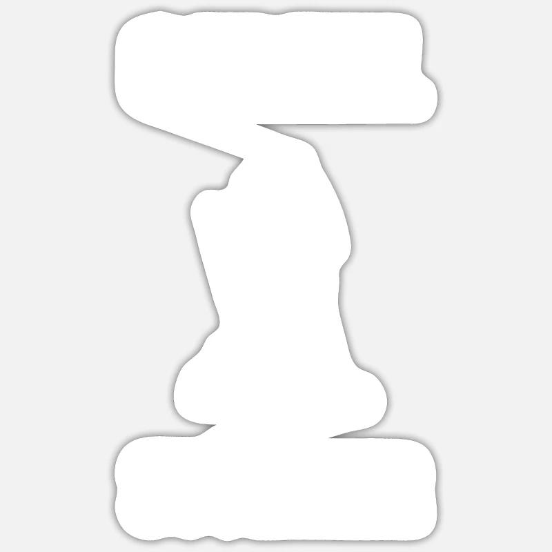 Wandern - Sticker Größe S (10 x 10 cm) - Mattweiß