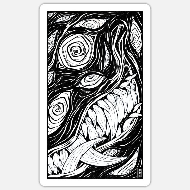 Dämonenfuchs Sticker Größe S (10 x 10 cm)