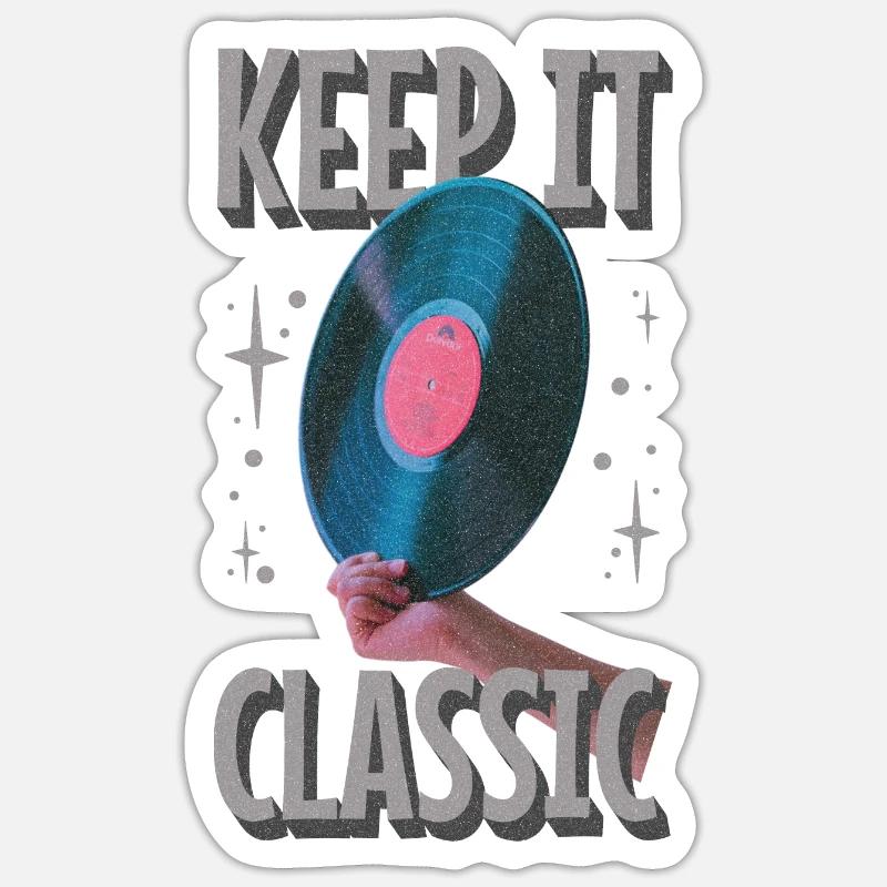 Keep It Classic - Vinyle - Sticker taille S (10 x 10 cm) - blanc mat
