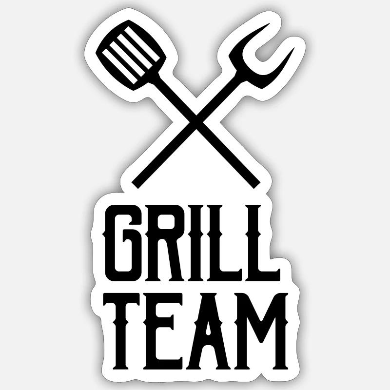 Grill Team Sticker size S (10 x 10 cm)