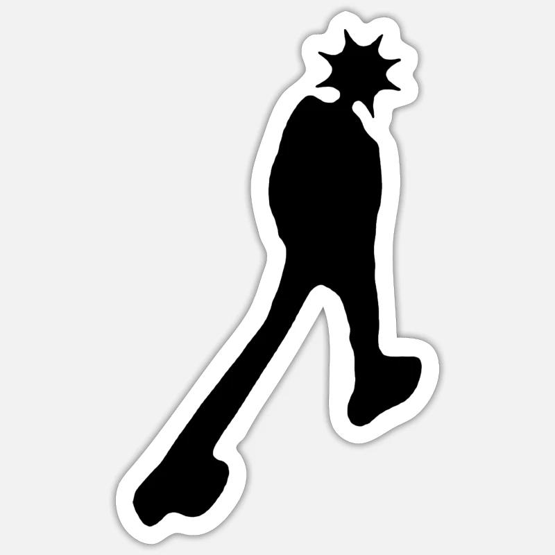 Marche - Sticker taille S (10 x 10 cm) - blanc mat