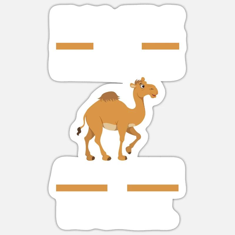 Kamel - Sticker Größe S (10 x 10 cm) - Mattweiß