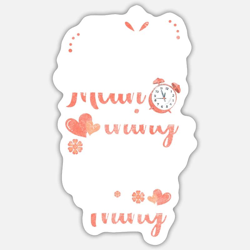 Sanduhr Zeichen Glas - Sticker Größe S (10 x 10 cm) - Mattweiß