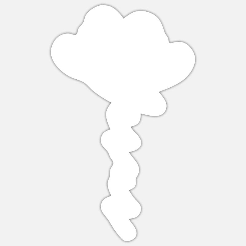 Jésus écriture coeur fleur - Sticker taille S (10 x 10 cm) - blanc mat