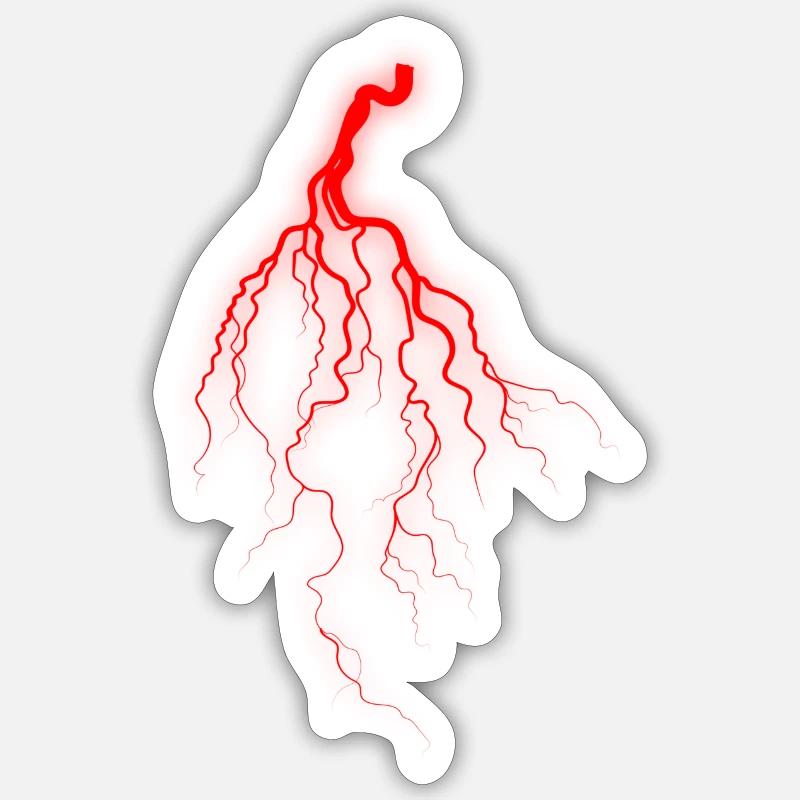 Rot Blitz Sticker Größe S (10 x 10 cm)