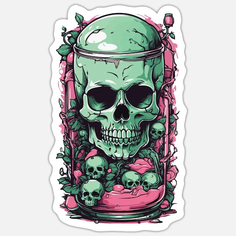 Goth Skull Candy Pastel Gothic Weirdcore Design Sticker size S (10 x 10 cm)