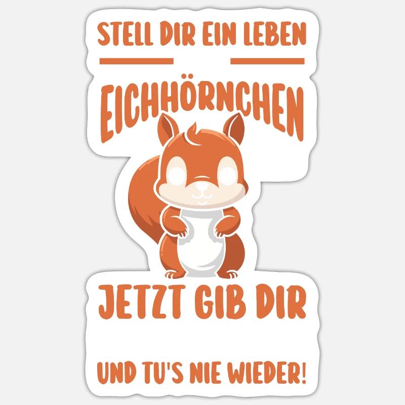 Eichhörnchen Sticker Größe S (10 x 10 cm)