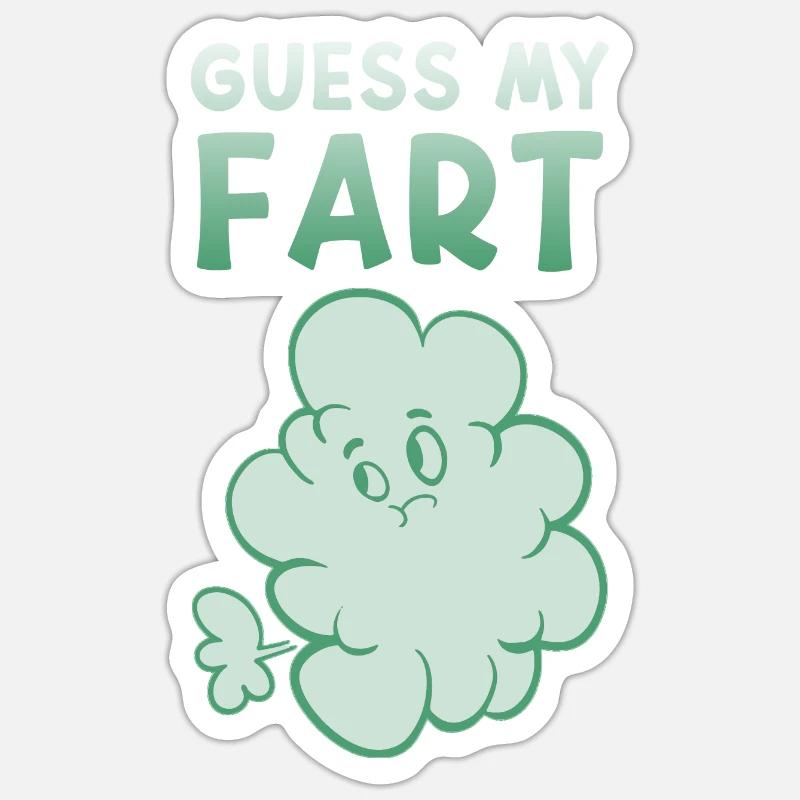 Pet flatulences Pet Péter Devinez mon pet Sticker taille S (10 x 10 cm)