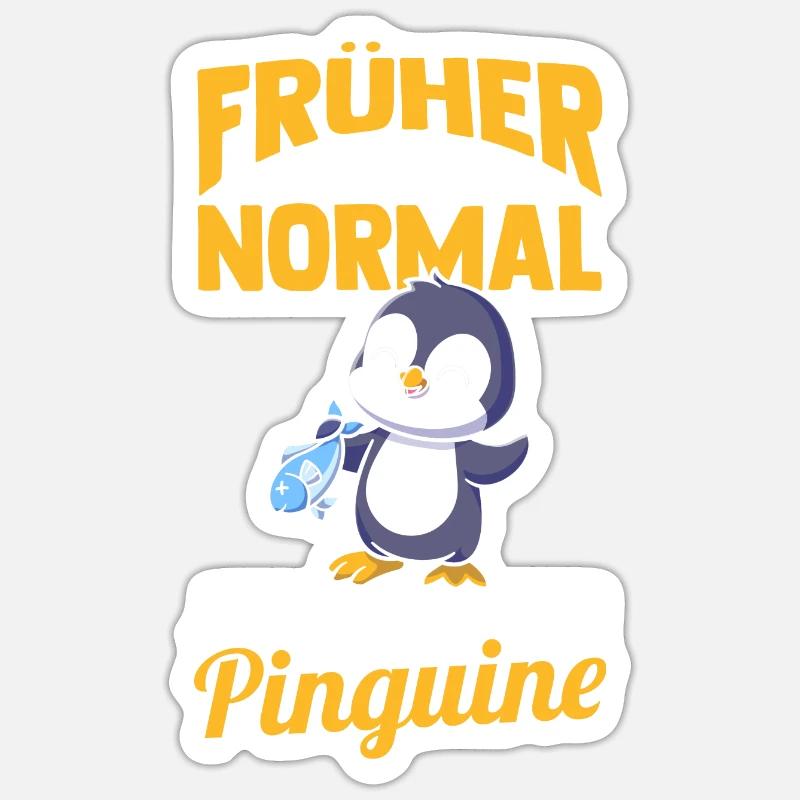 Pinguin - Sticker Größe S (10 x 10 cm) - Mattweiß