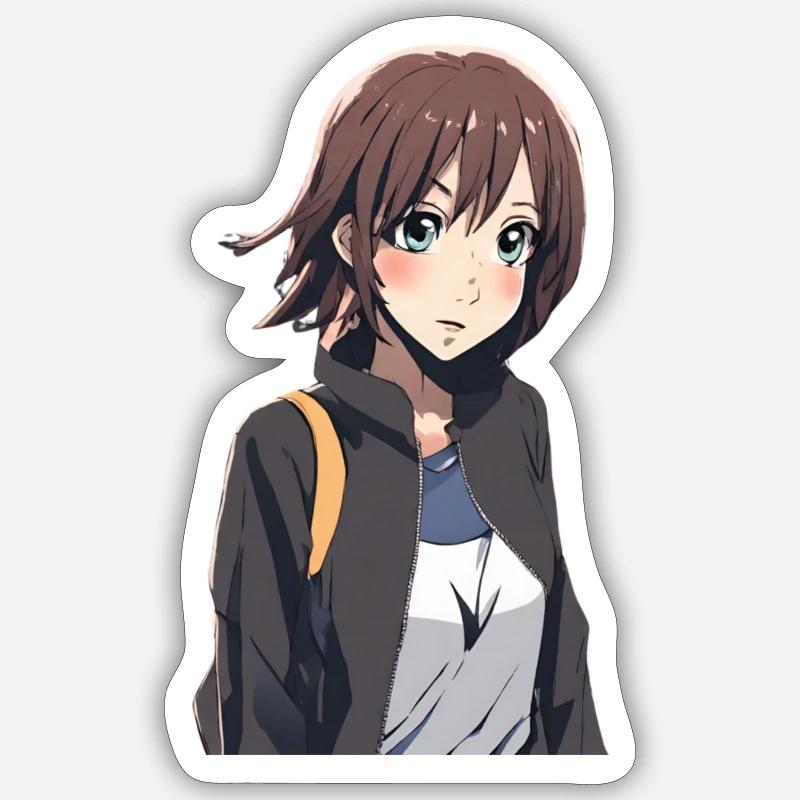 Mangamädchen Sticker Größe S (10 x 10 cm)