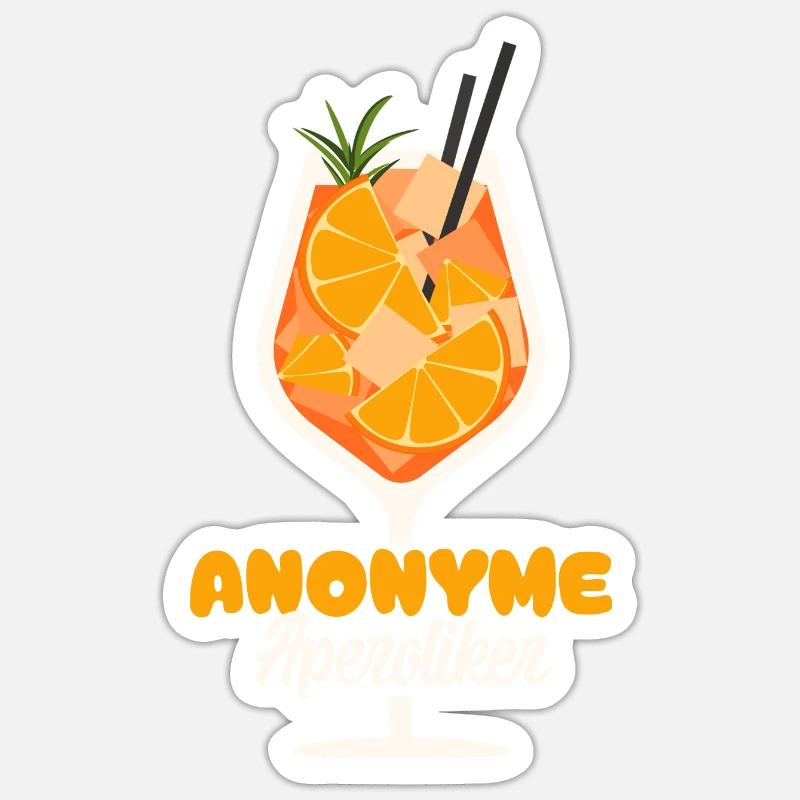 Apéritifs anonymes - Sticker taille S (10 x 10 cm) - blanc mat