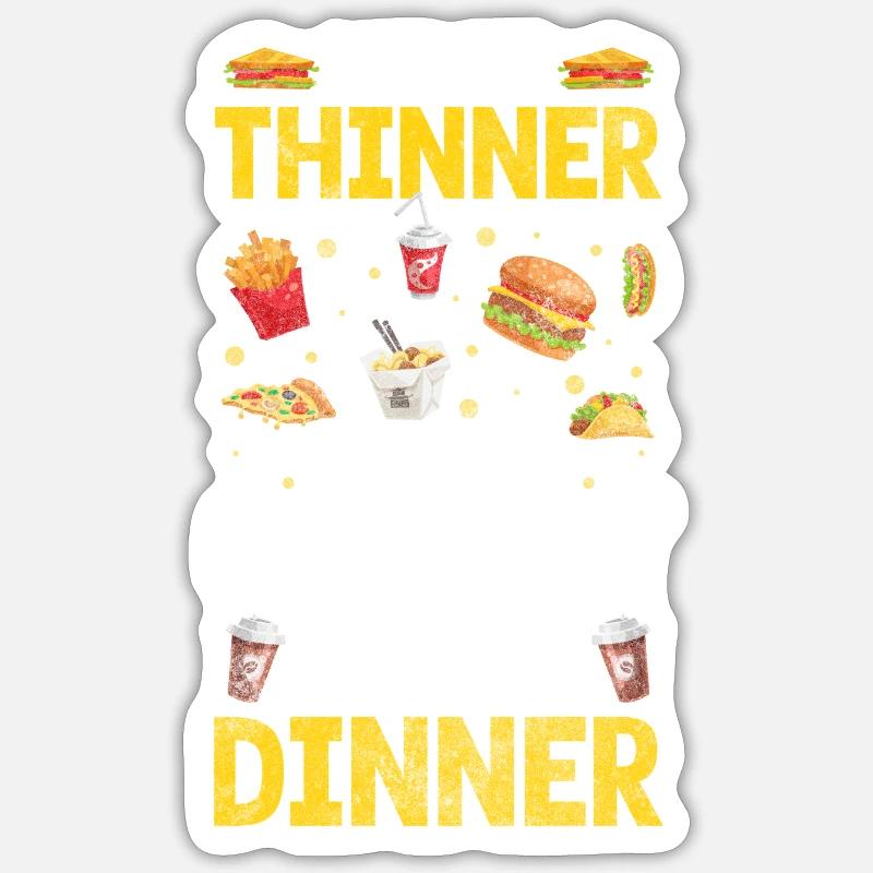 Repas Restaurant Frequent Eater - Sticker taille S (10 x 10 cm) - blanc mat