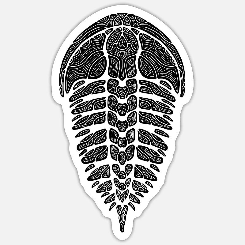 Trilobite - Sticker taille S (10 x 10 cm) - blanc mat