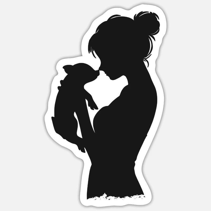 Amour - Sticker taille S (10 x 10 cm) - blanc mat