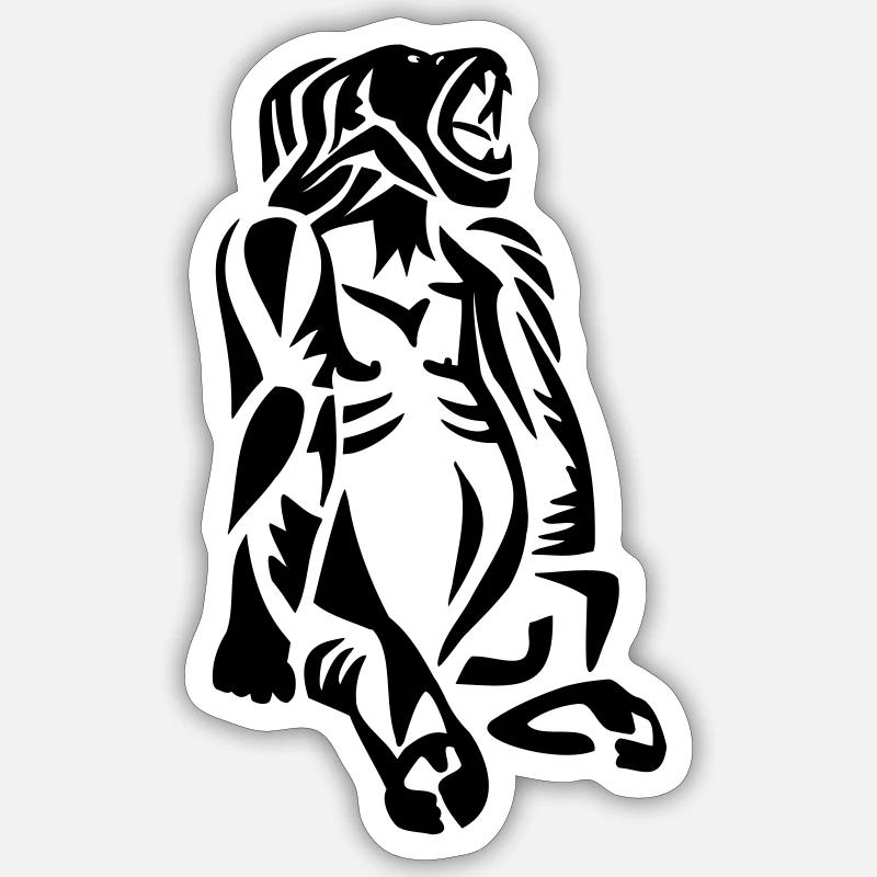 Gorille - Sticker taille S (10 x 10 cm) - blanc mat