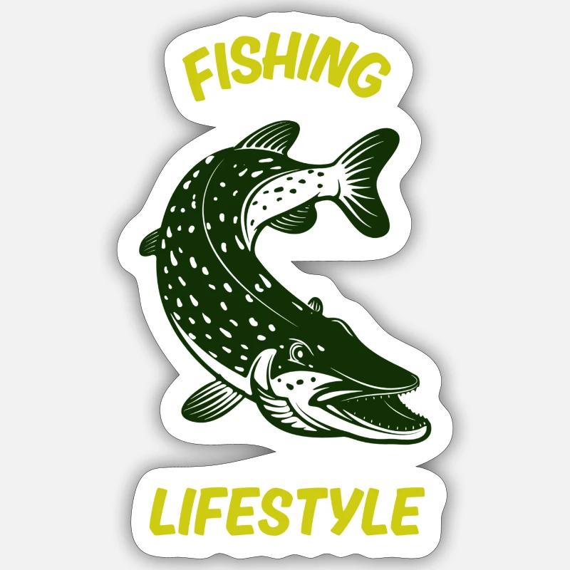 Mode de vie de pêche Sticker taille S (10 x 10 cm)