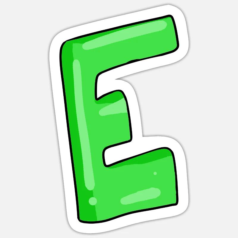 Buchstabe E Anfangsbuchstabe - Sticker Größe S (10 x 10 cm) - Mattweiß