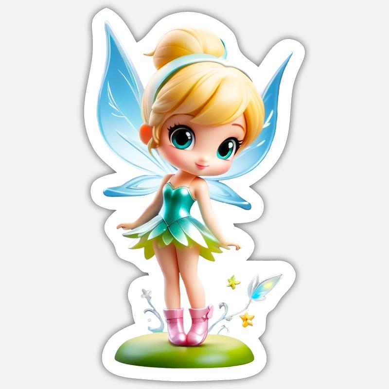 Petite Fée 2 - Sticker taille S (10 x 10 cm) - blanc mat