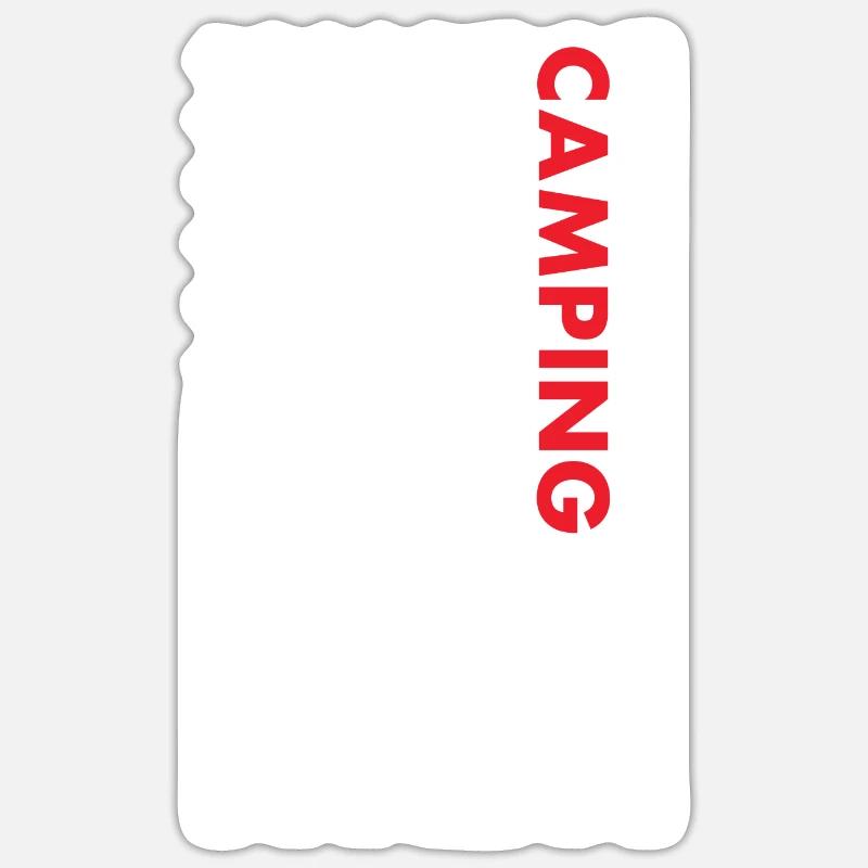 Camper Us Drapeau Camping Sticker taille S (10 x 10 cm)