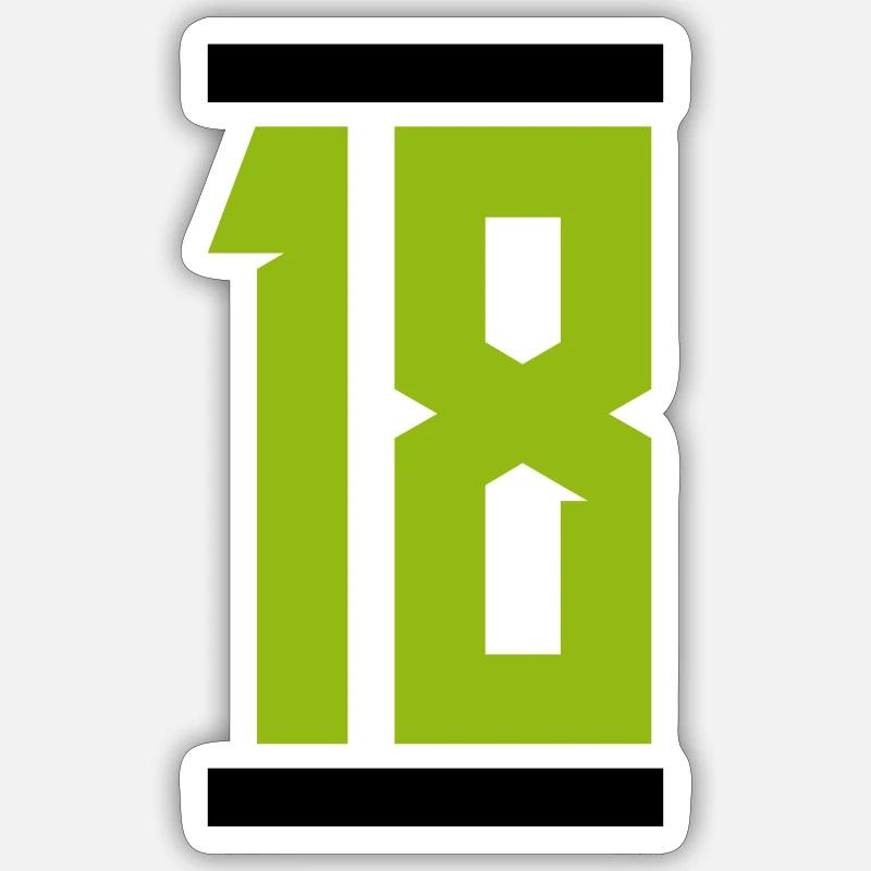 18 - Sticker taille S (10 x 10 cm) - blanc mat