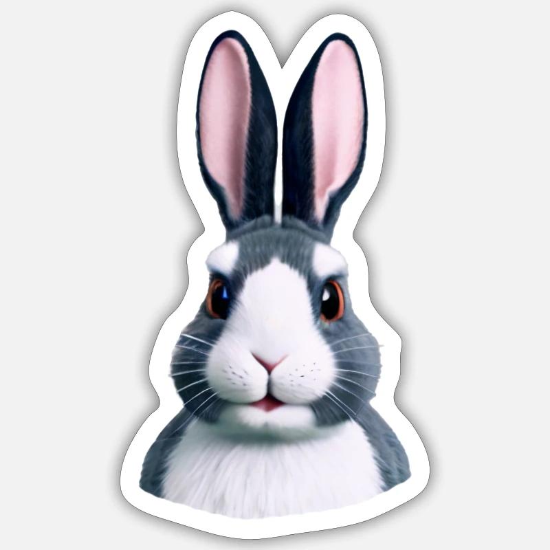 Rabbit - Not only at Easter Sticker size S (10 x 10 cm)