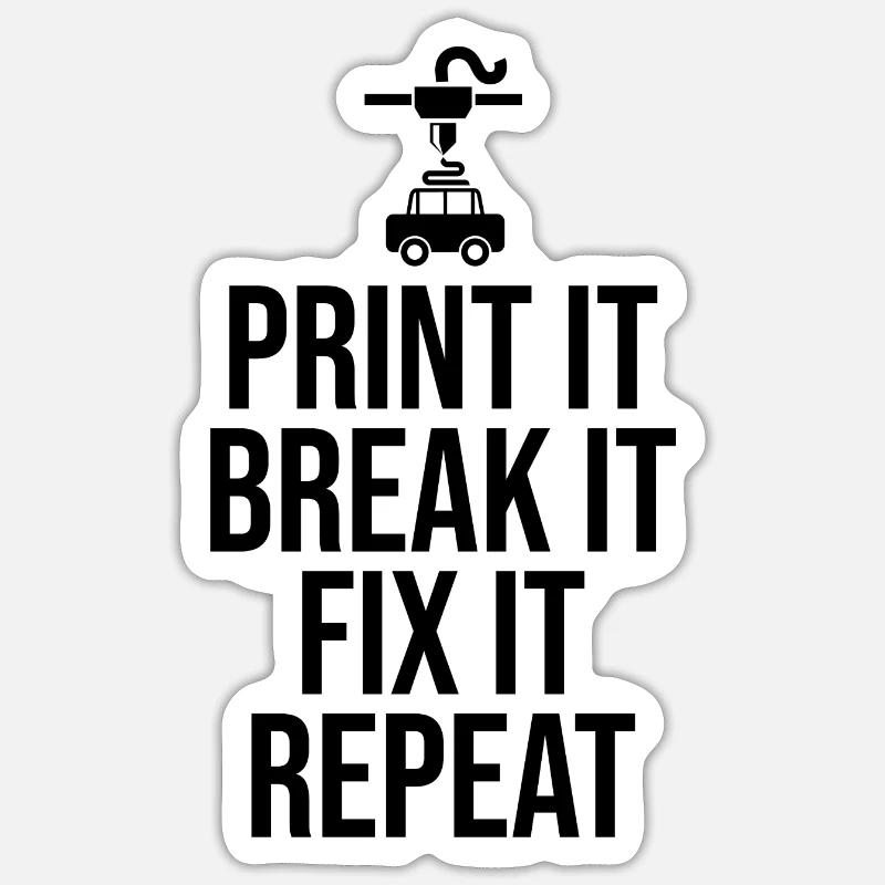 3D Printer 3D Printing Sticker size S (10 x 10 cm)