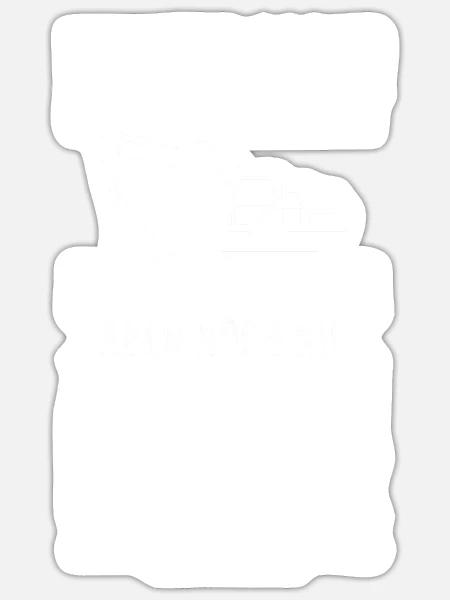 Bagger Fahrer Baumaschine Geschenk - Sticker Größe S (10 x 10 cm) - Mattweiß