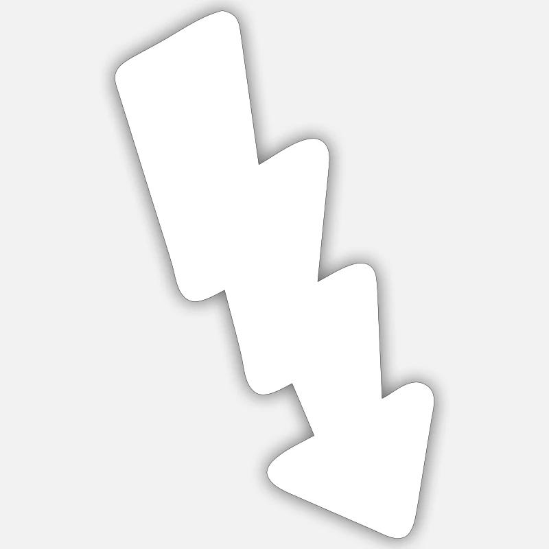 blitz symbol - Sticker Größe S (10 x 10 cm) - Mattweiß