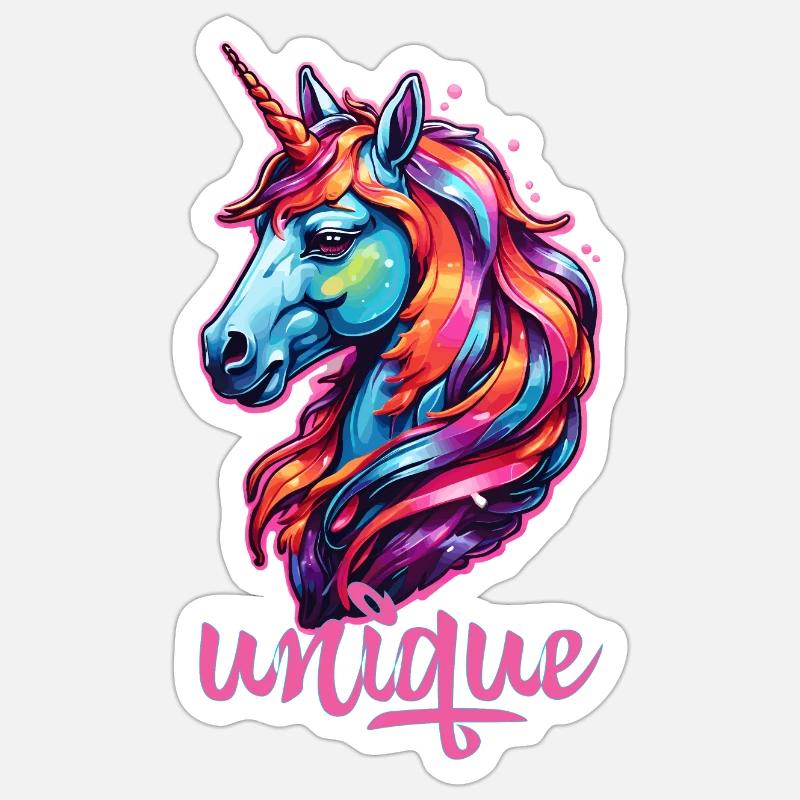Unique - Sticker Größe S (10 x 10 cm) - Mattweiß
