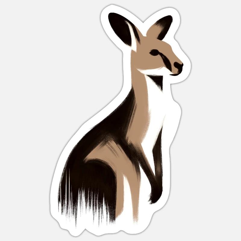 kangaroo Sticker size S (10 x 10 cm)
