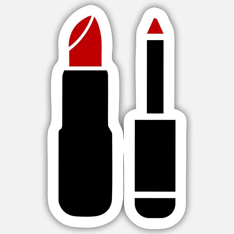 Make Up Kosmetik - Sticker Größe S (10 x 10 cm) - Mattweiß