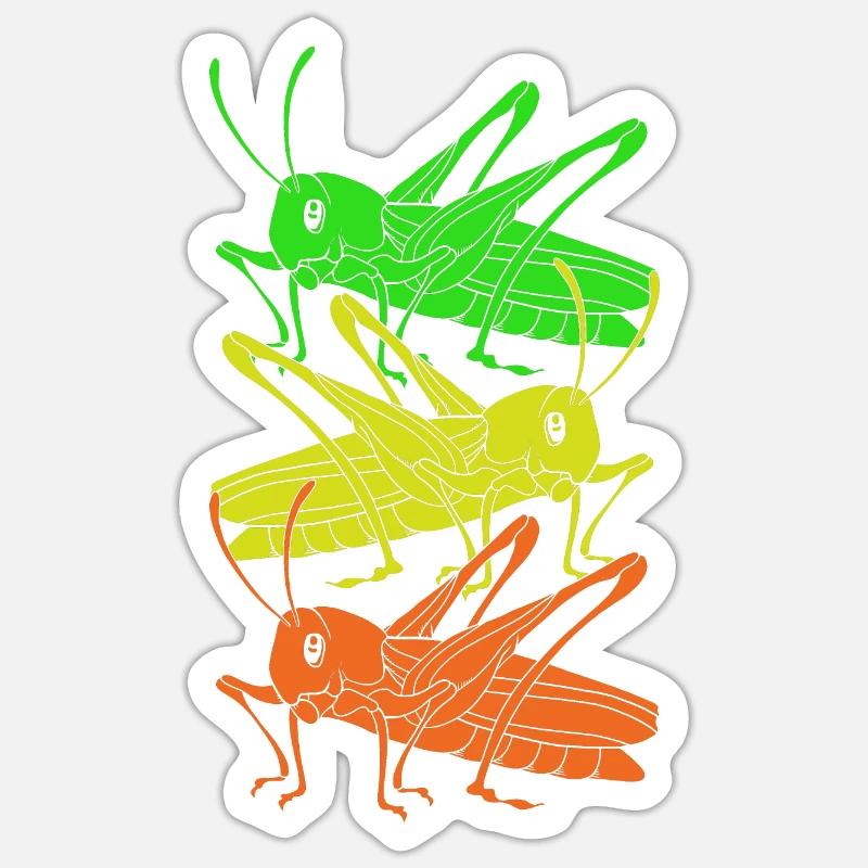 Grasshopper - Sticker size S (10 x 10 cm) - white matte