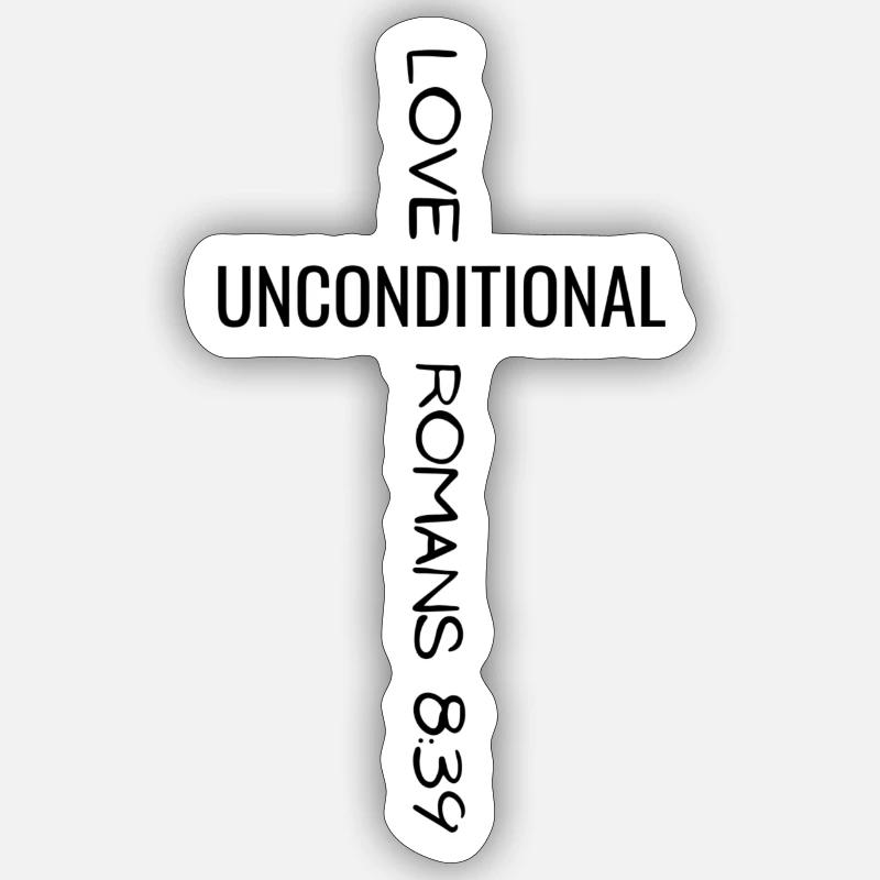 Love unconditional - Sticker Größe S (10 x 10 cm) - Mattweiß