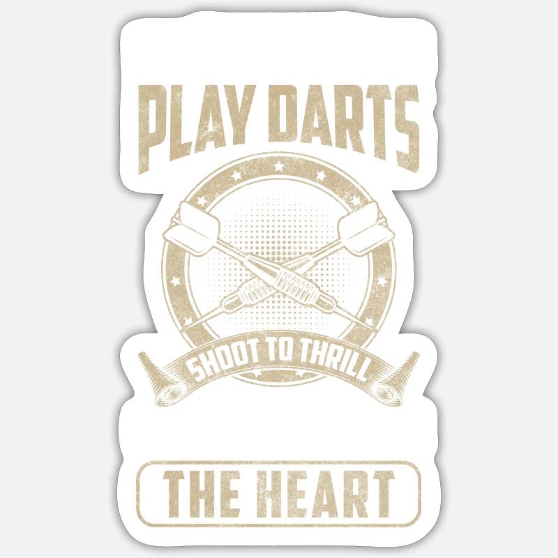 Darts Fun Man - Sticker size S (10 x 10 cm) - white matte
