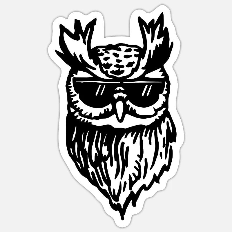 Eule Sticker Größe S (10 x 10 cm)