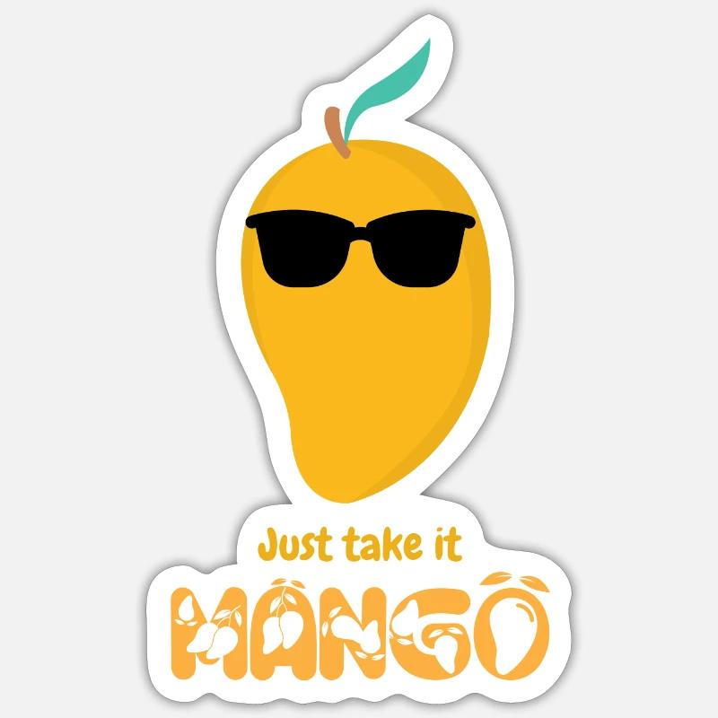 Just take it Mango - Cool - Geschenk Sticker Größe S (10 x 10 cm)