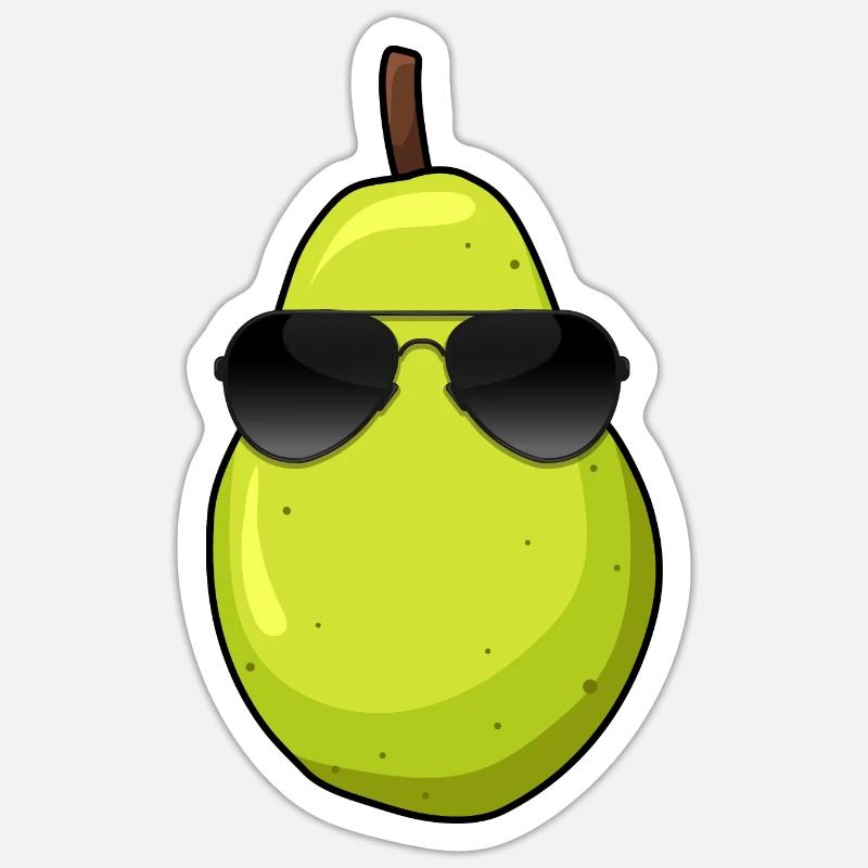 Pear Pear Tree Fruit Vitamins Cool Pear Sticker size S (10 x 10 cm)