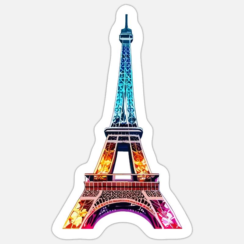 Eiffel tower #12 Sticker taille S (10 x 10 cm)